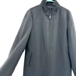 Calvin Klein size Large mens zip up black‎ jacket coat